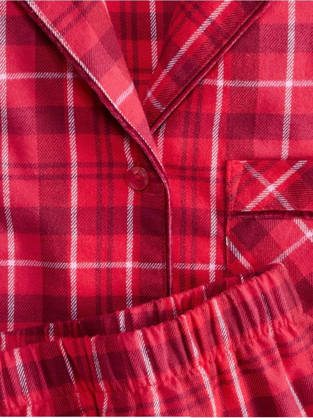 Women’s Plus Size Red Plaid Pajama Set